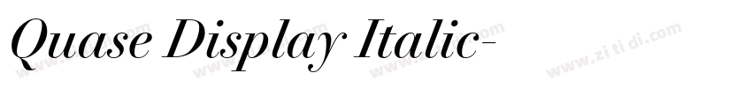 Quase Display Italic字体转换